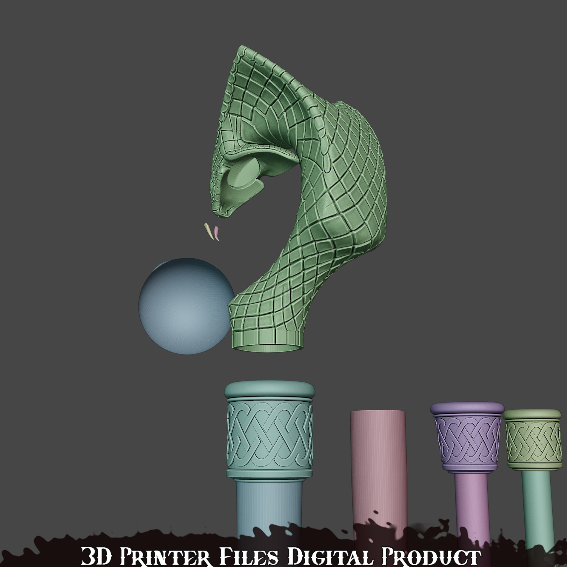 President Loki Cosplay Cane Marvel Rivals 3D print model_9