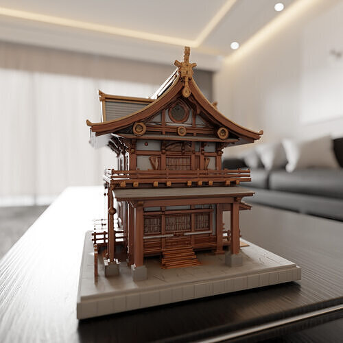 japanese temple 3D print model