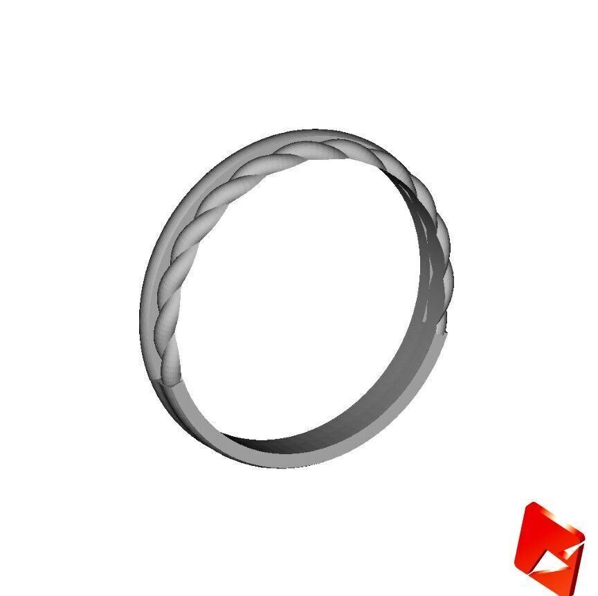 Minimal Ring  3D print model_5