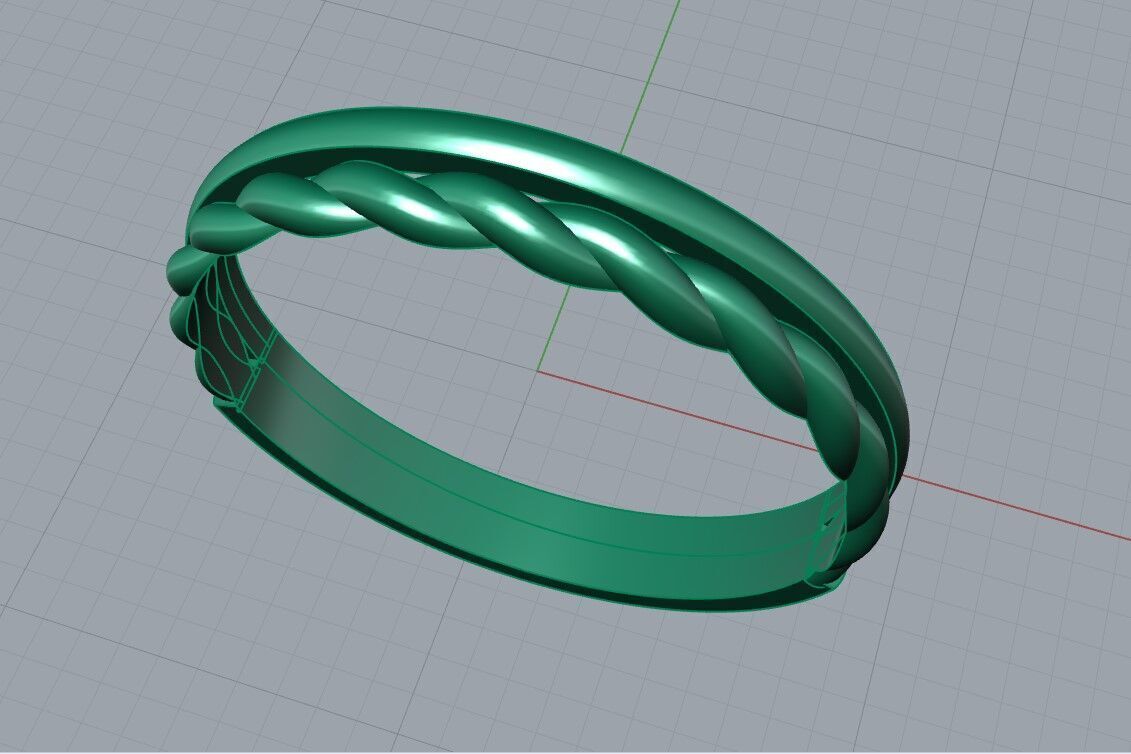 Minimal Ring  3D print model_3