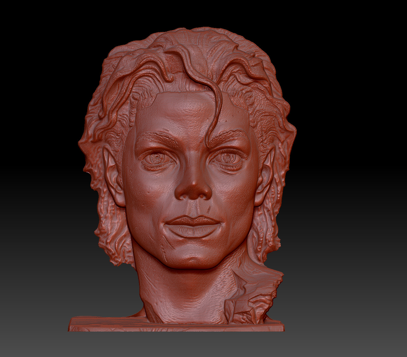 Michael Jackson 3D Bas-Relief Model  3D print model_2