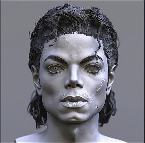 Michael Jackson 3D Bas-Relief Model  3D print model