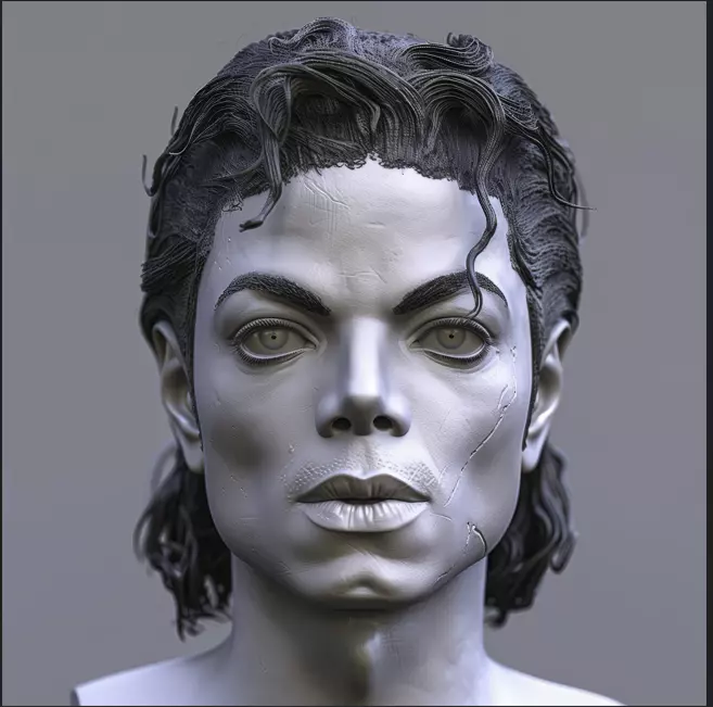 Michael Jackson 3D Bas-Relief Model  3D print model_0