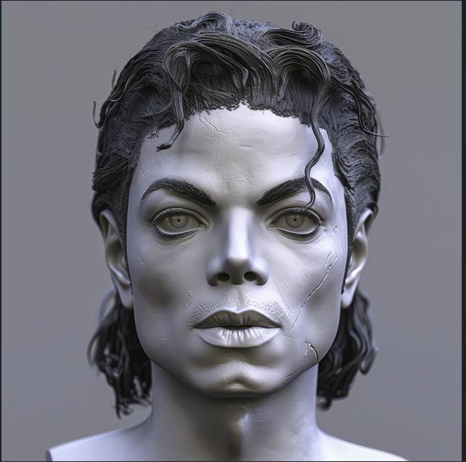 Michael Jackson 3D Bas-Relief Model  3D print model_14