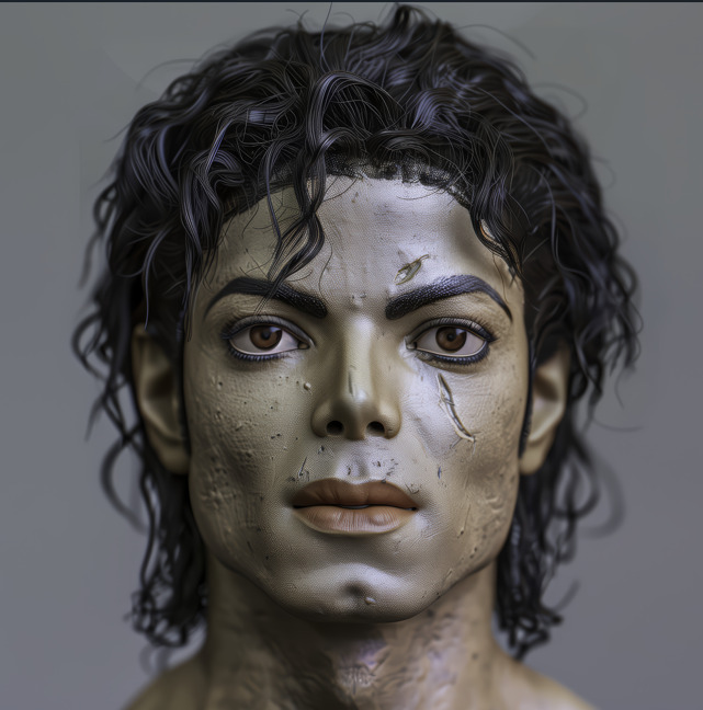 Michael Jackson 3D Bas-Relief Model  3D print model_1