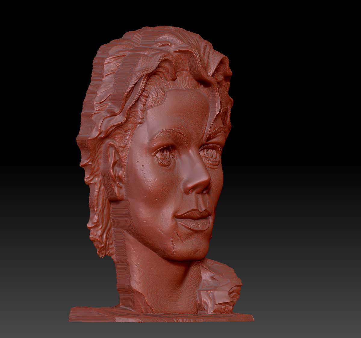 Michael Jackson 3D Bas-Relief Model  3D print model_3