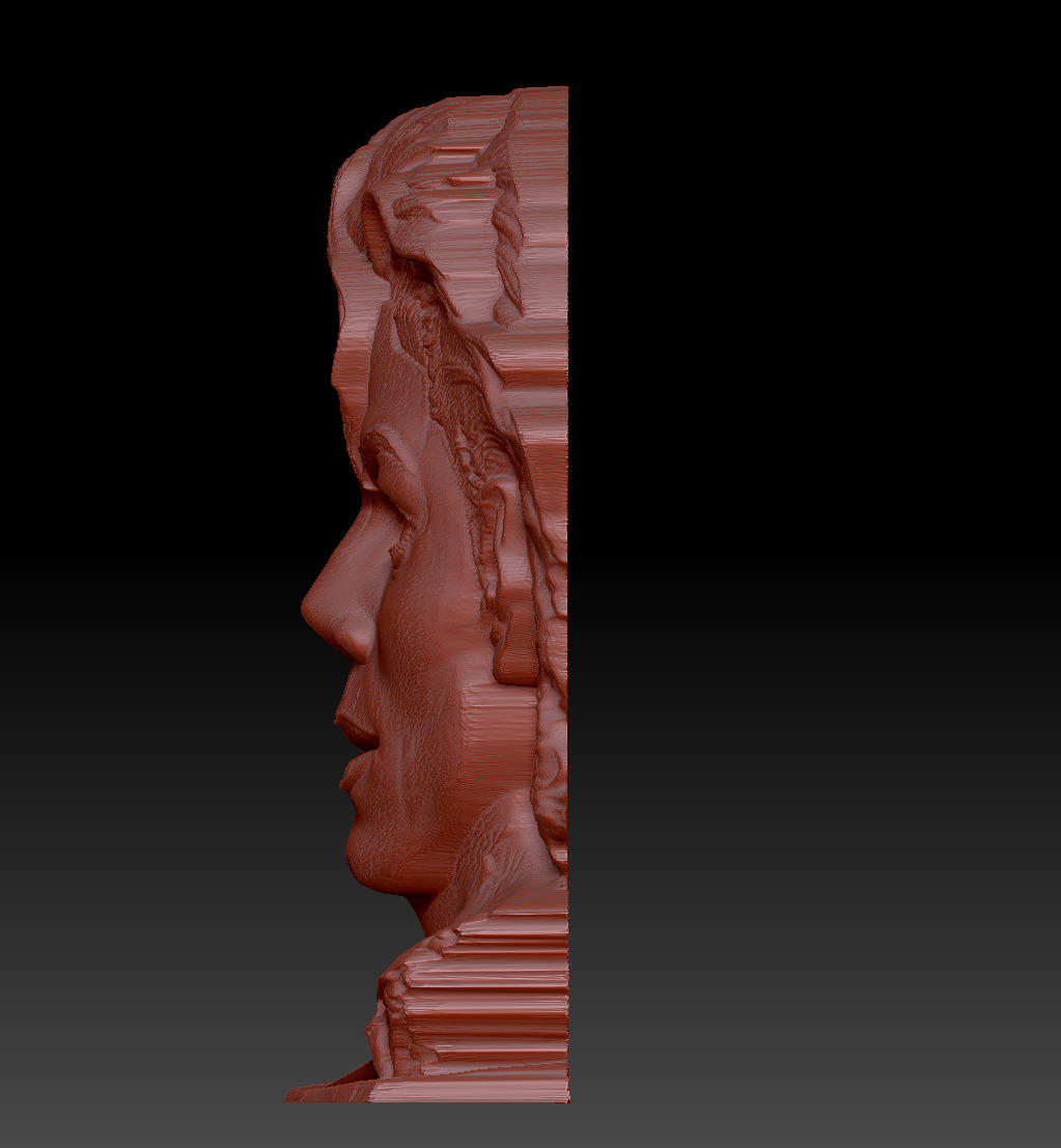 Michael Jackson 3D Bas-Relief Model  3D print model_4
