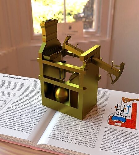 Toy Steam Engine Free 3D model