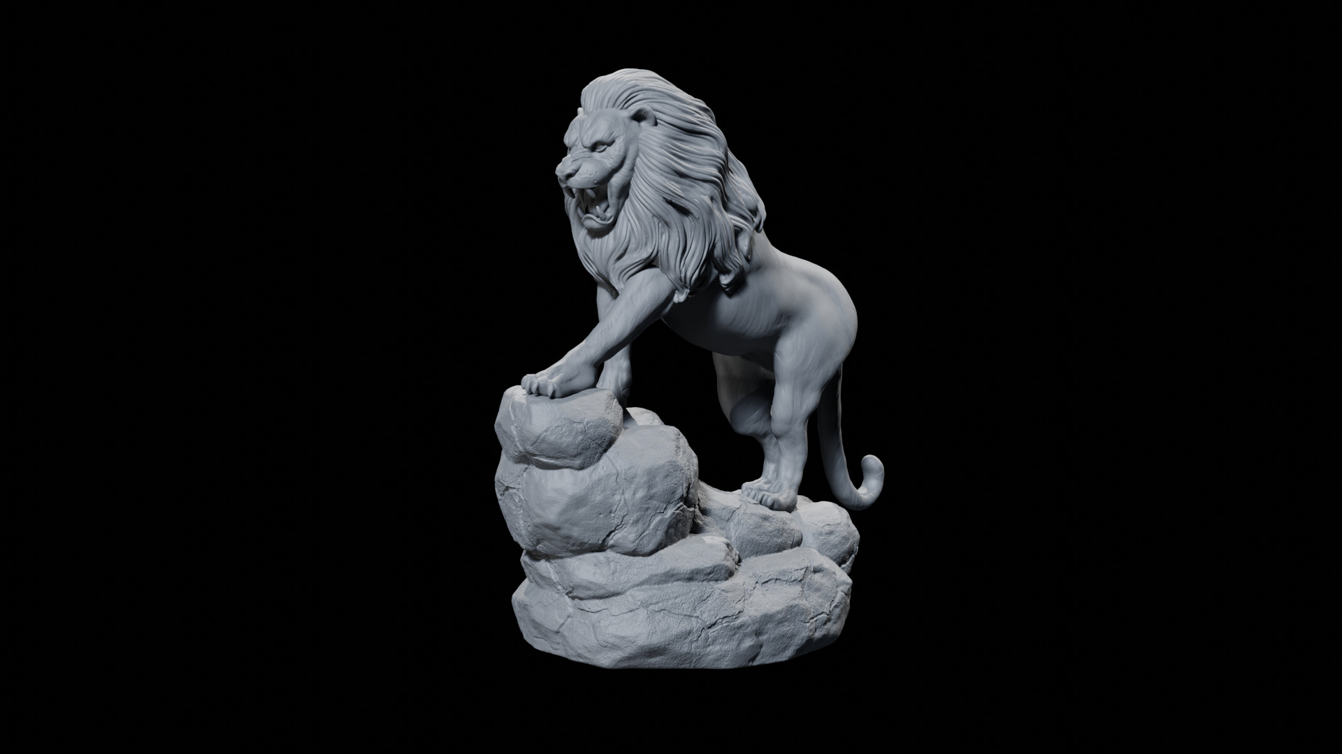 Lion Sculpt 3D print model_2