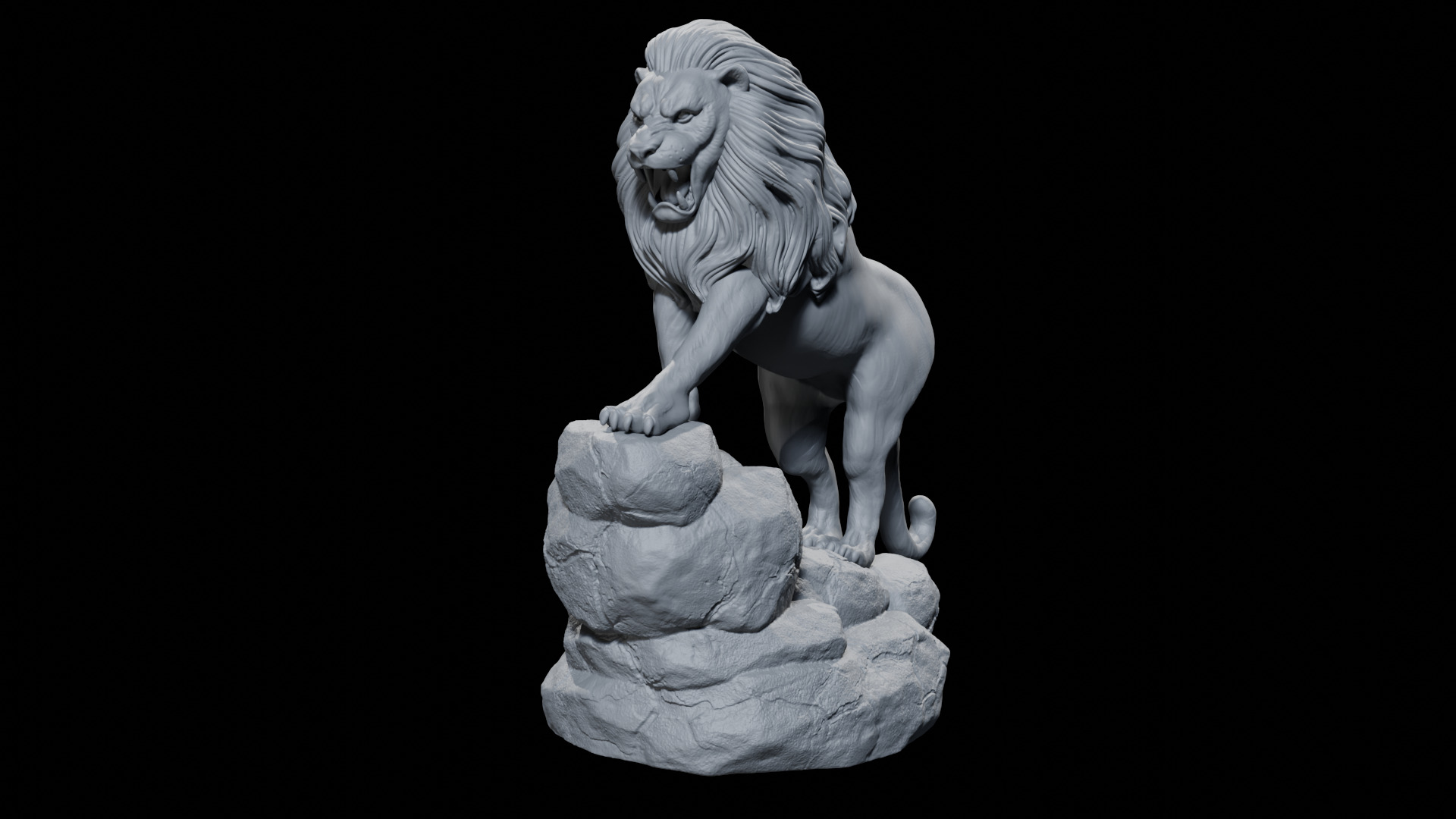 Lion Sculpt 3D print model_3