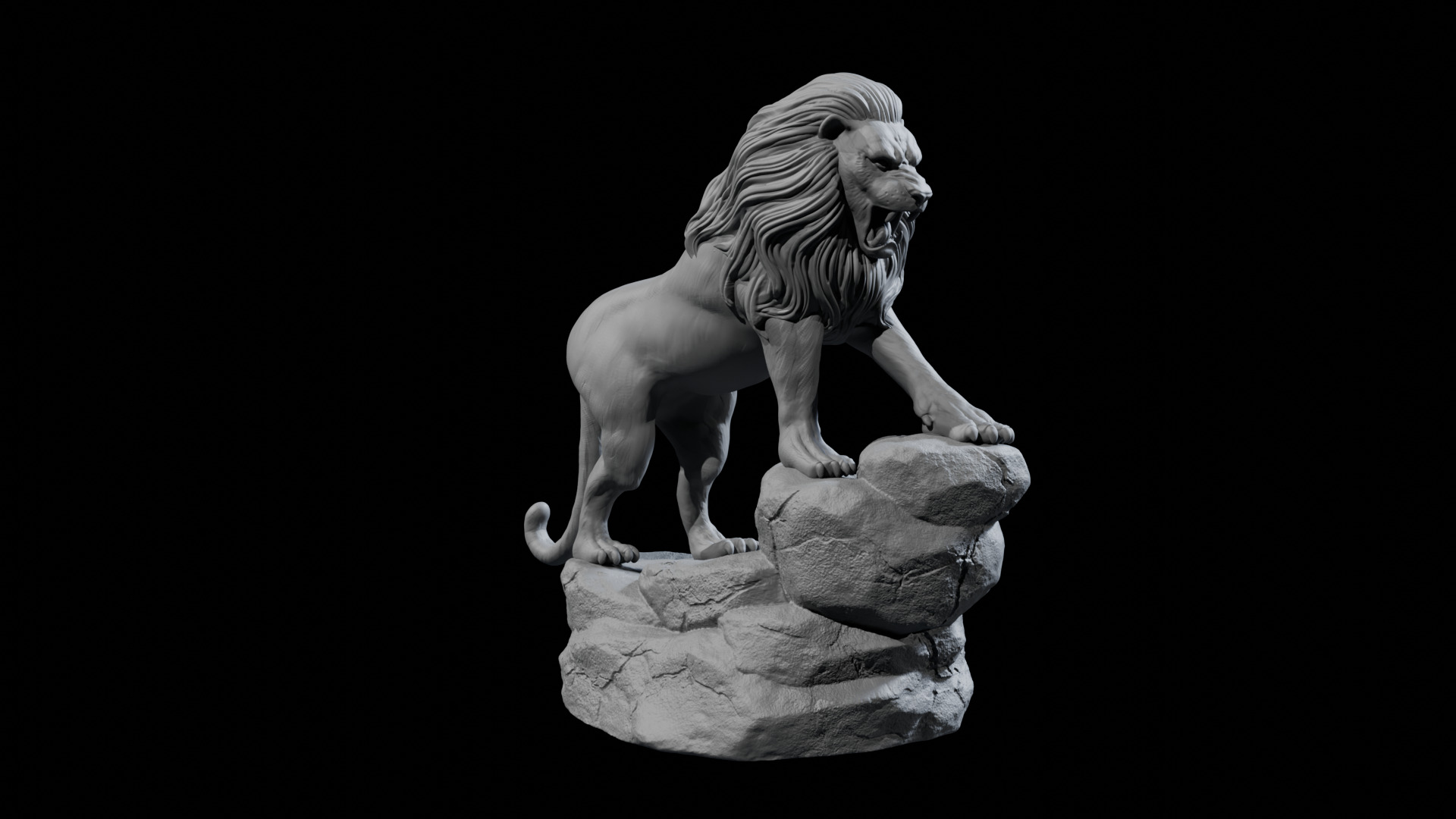 Lion Sculpt 3D print model_4