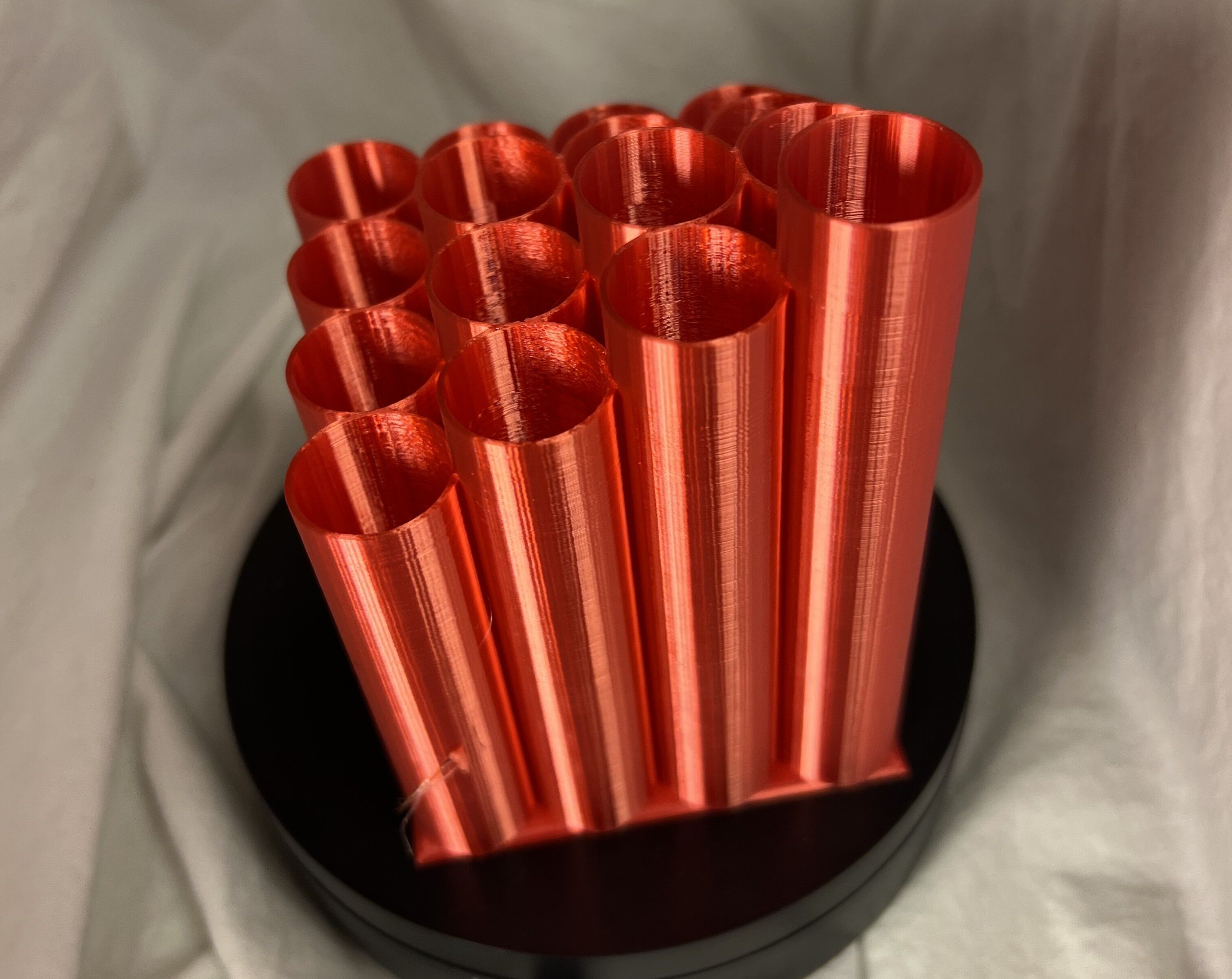 16-slot brush holder with 2 different styles 3D print model_4