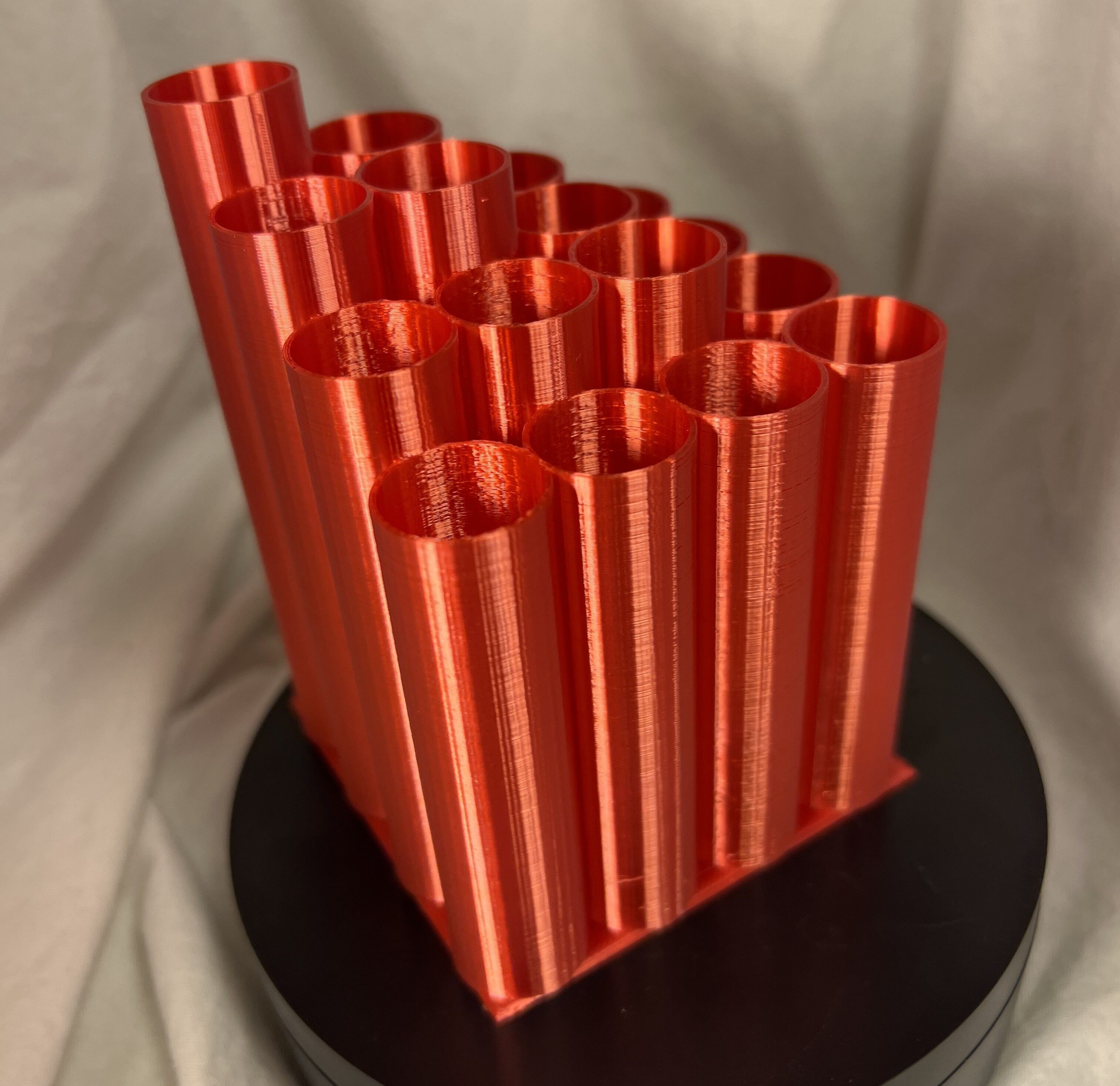 16-slot brush holder with 2 different styles 3D print model_2