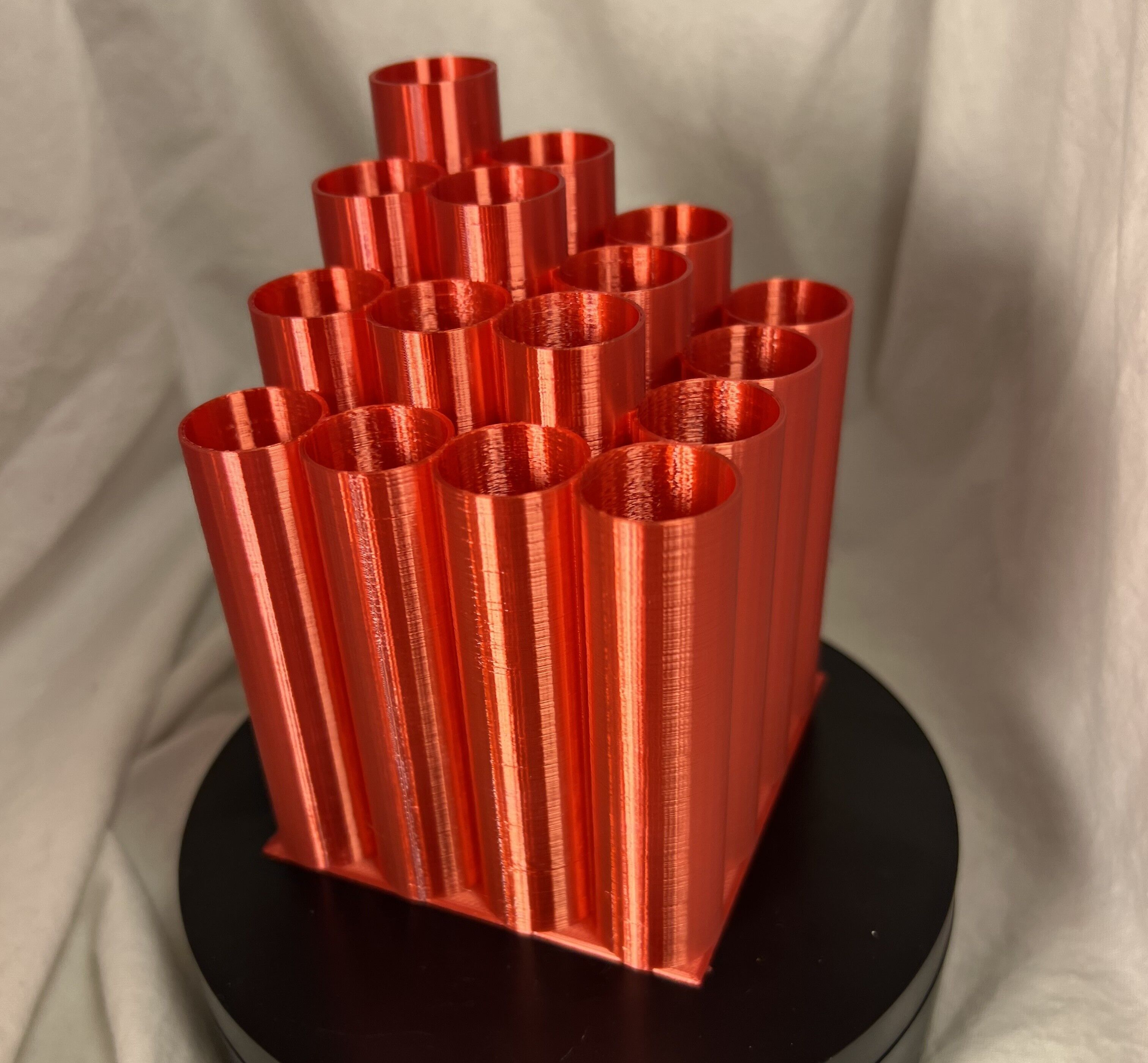 16-slot brush holder with 2 different styles 3D print model_1