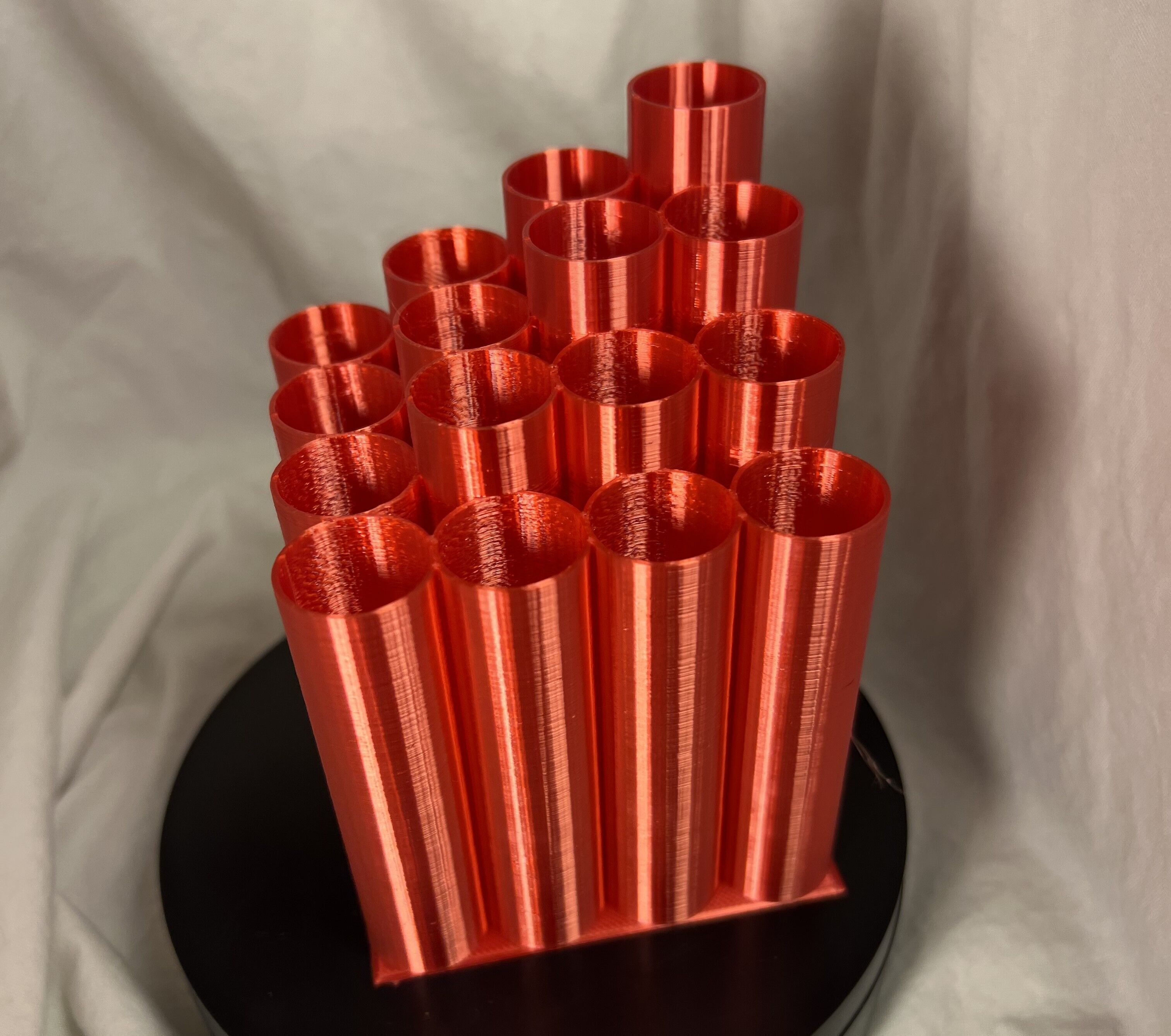 16-slot brush holder with 2 different styles 3D print model_6