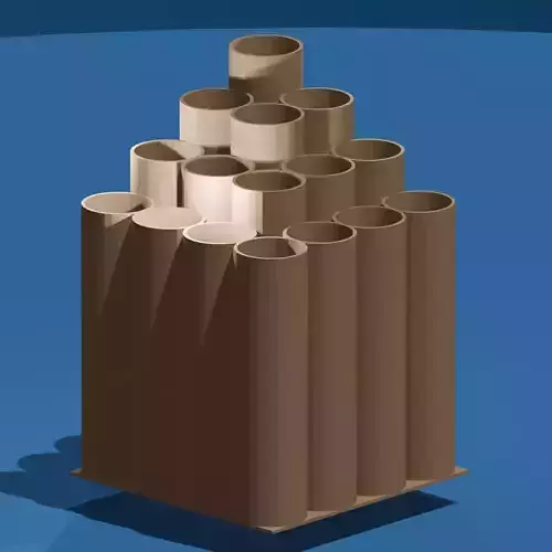 16-slot brush holder with 2 different styles 3D print model