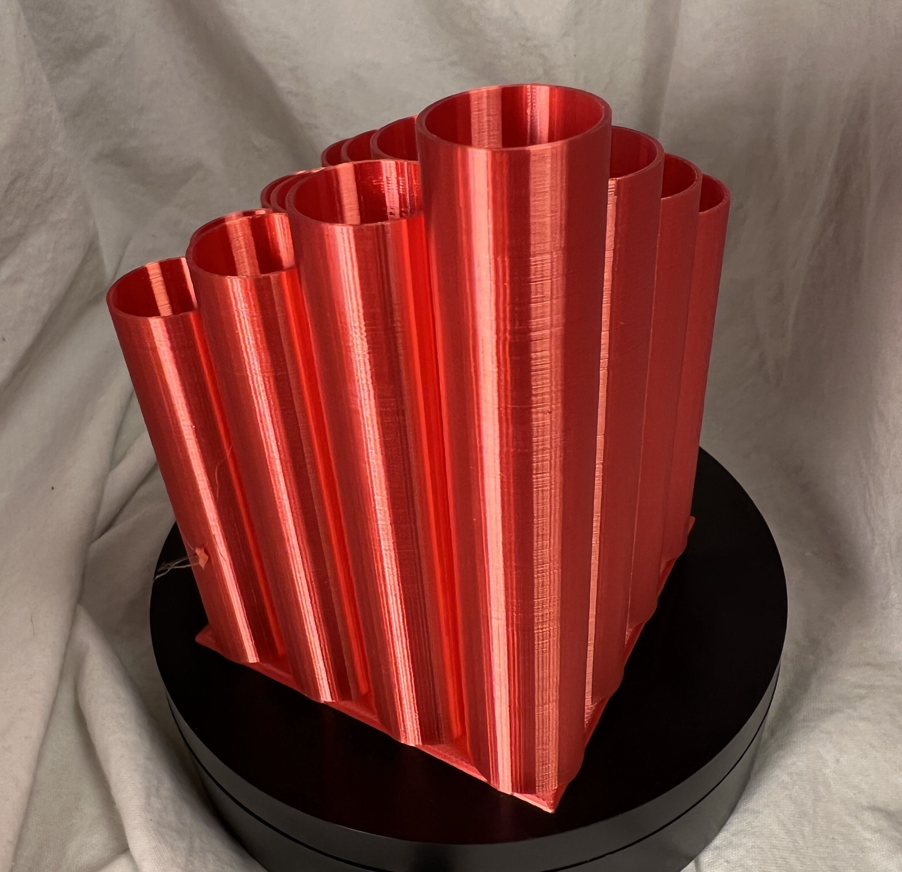 16-slot brush holder with 2 different styles 3D print model_3