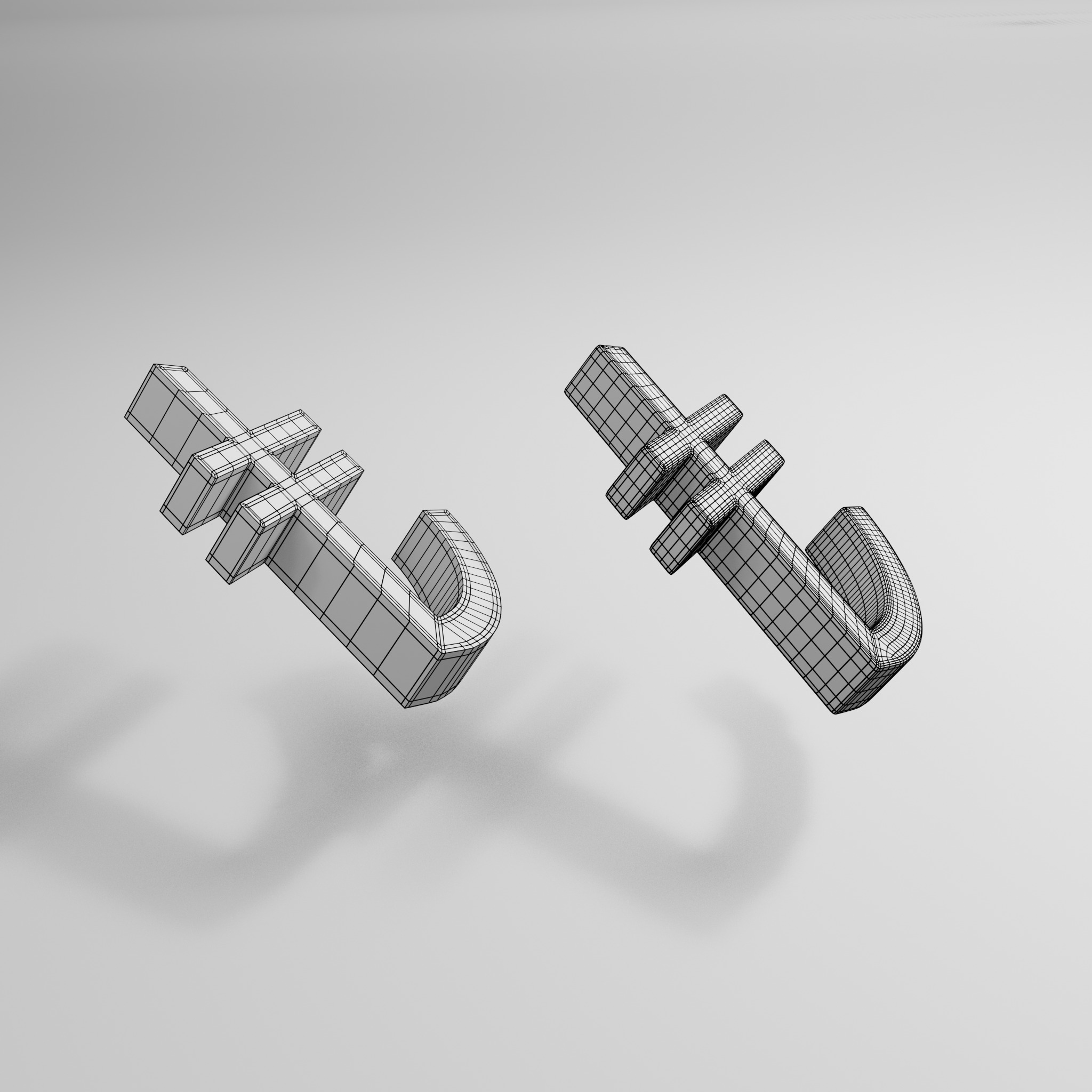 Turkish Lira Currency Symbol 3D model_8