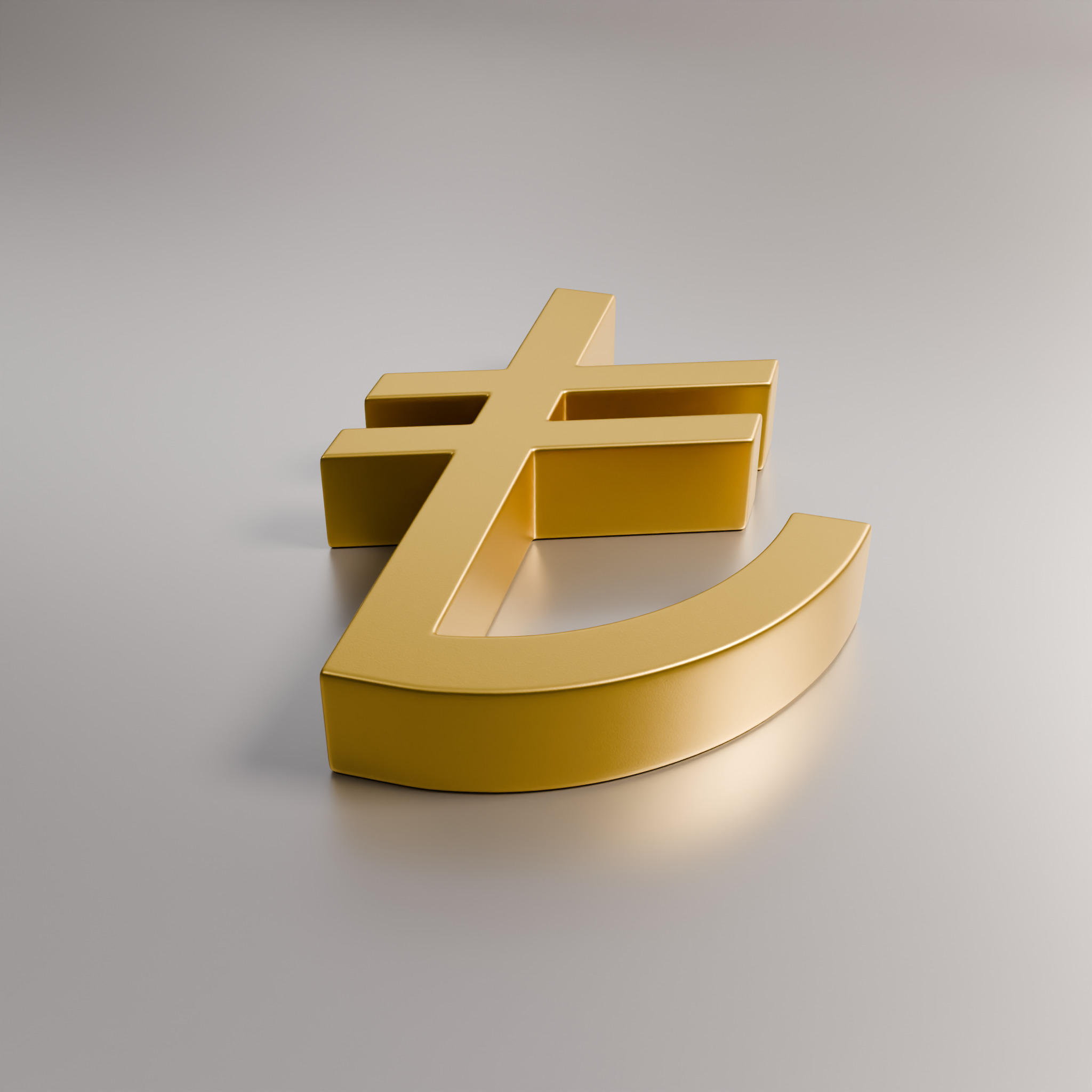 Turkish Lira Currency Symbol 3D model_1