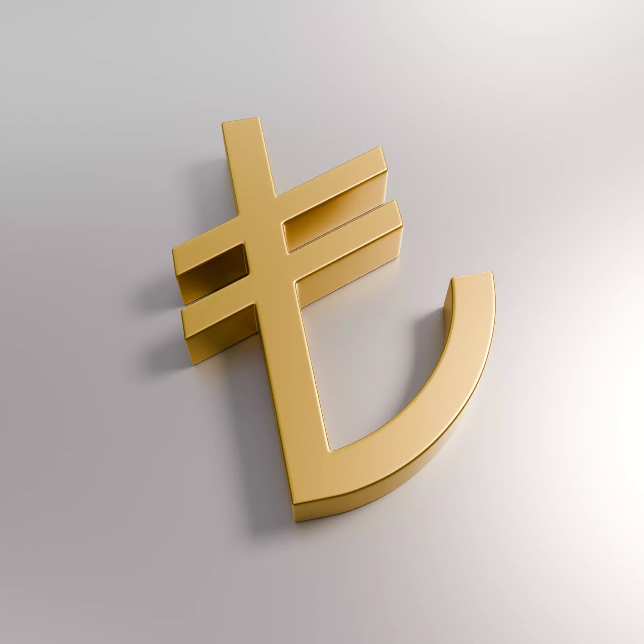 Turkish Lira Currency Symbol 3D model_0