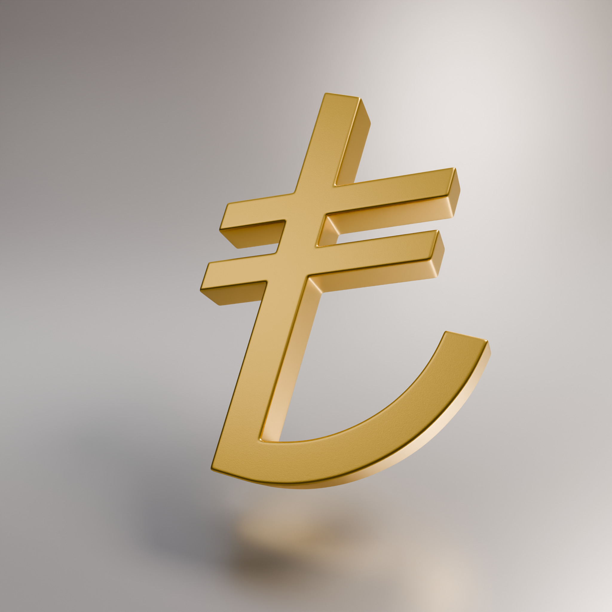Turkish Lira Currency Symbol 3D model_2
