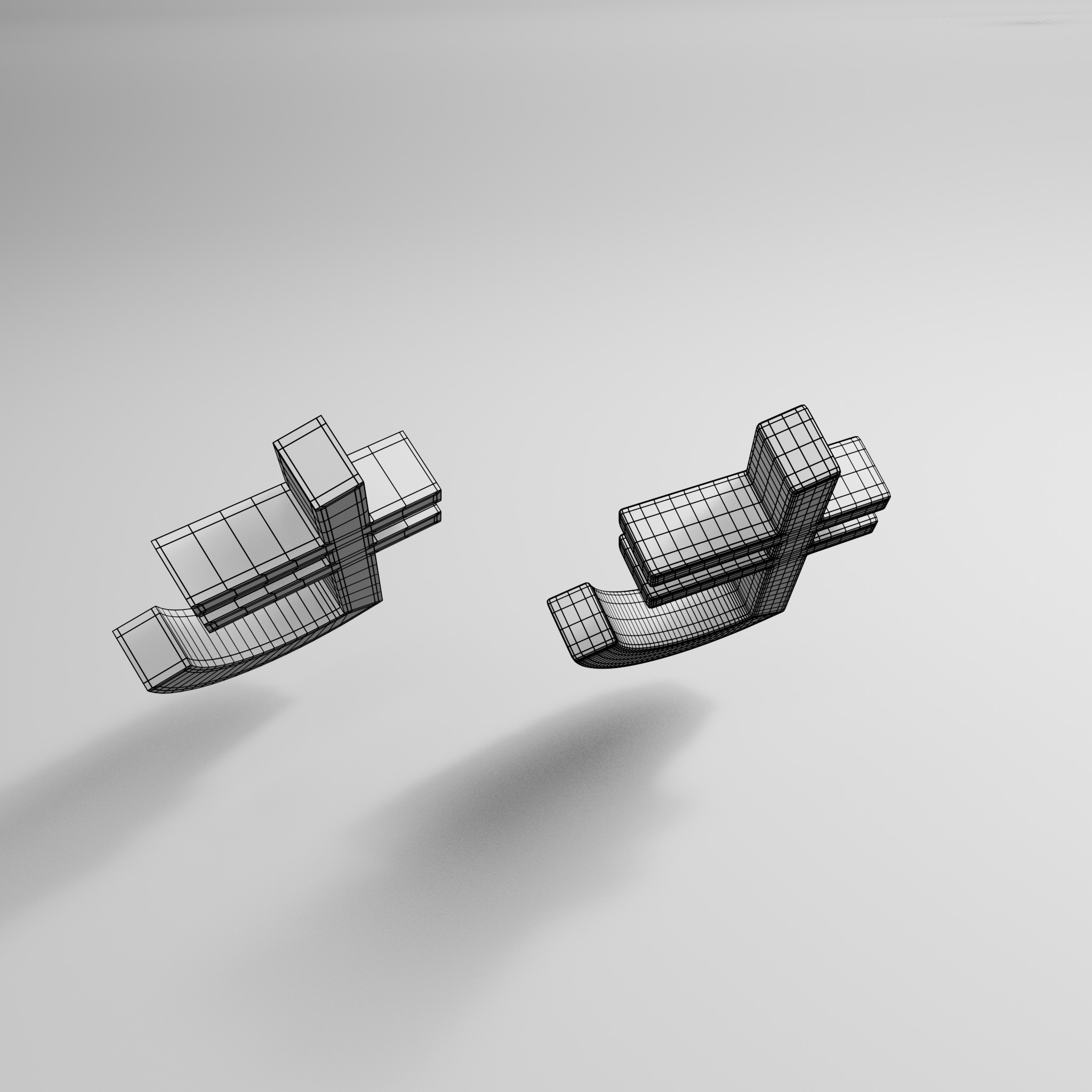 Turkish Lira Currency Symbol 3D model_9