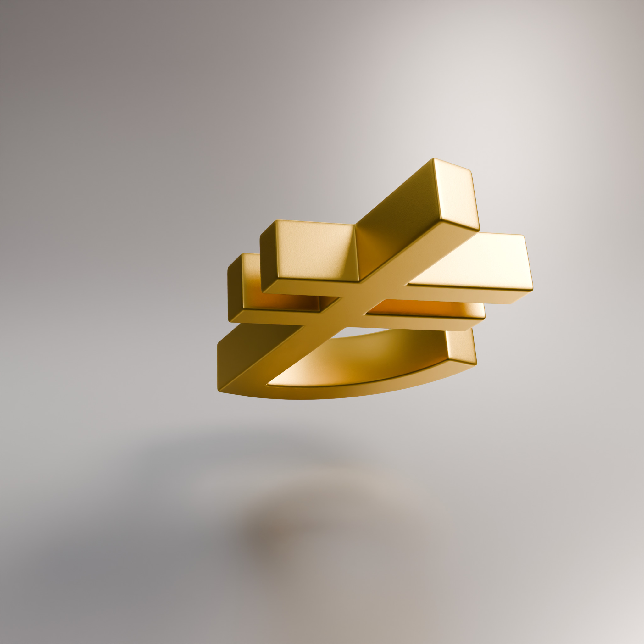 Turkish Lira Currency Symbol 3D model_4