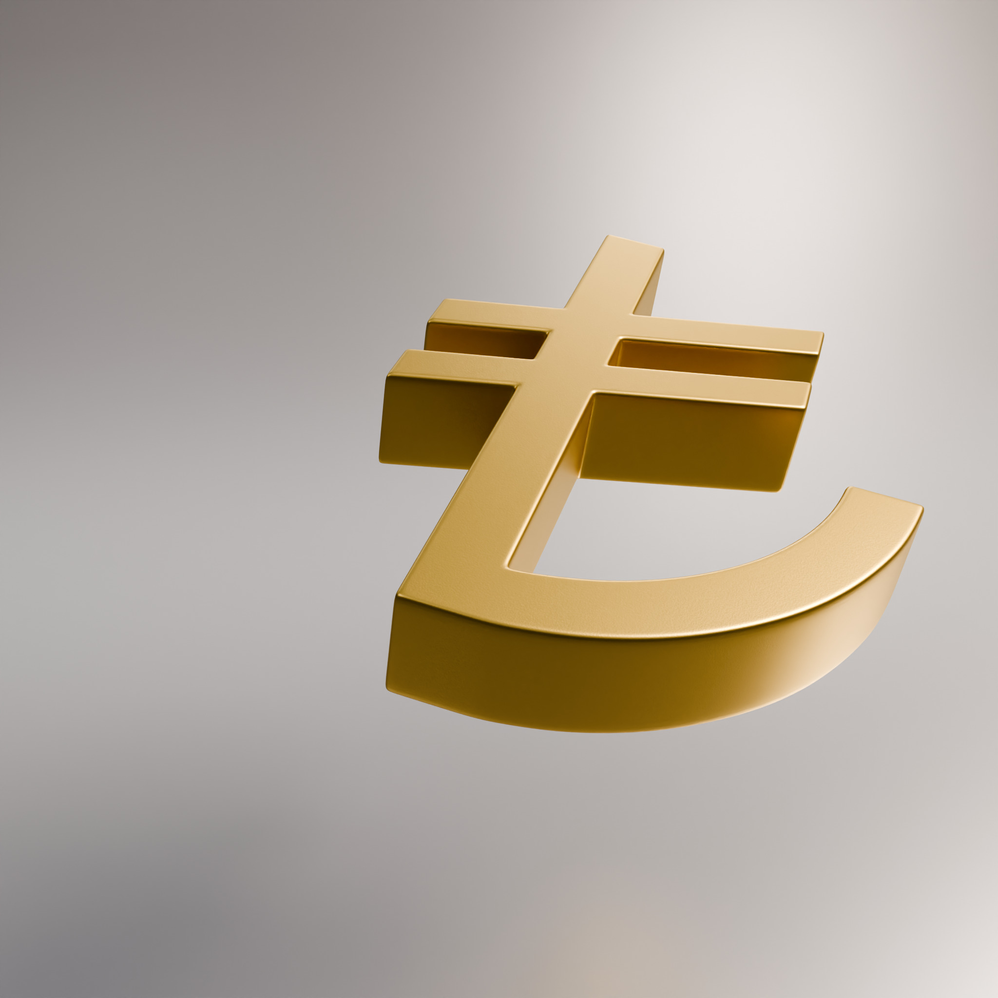 Turkish Lira Currency Symbol 3D model_3