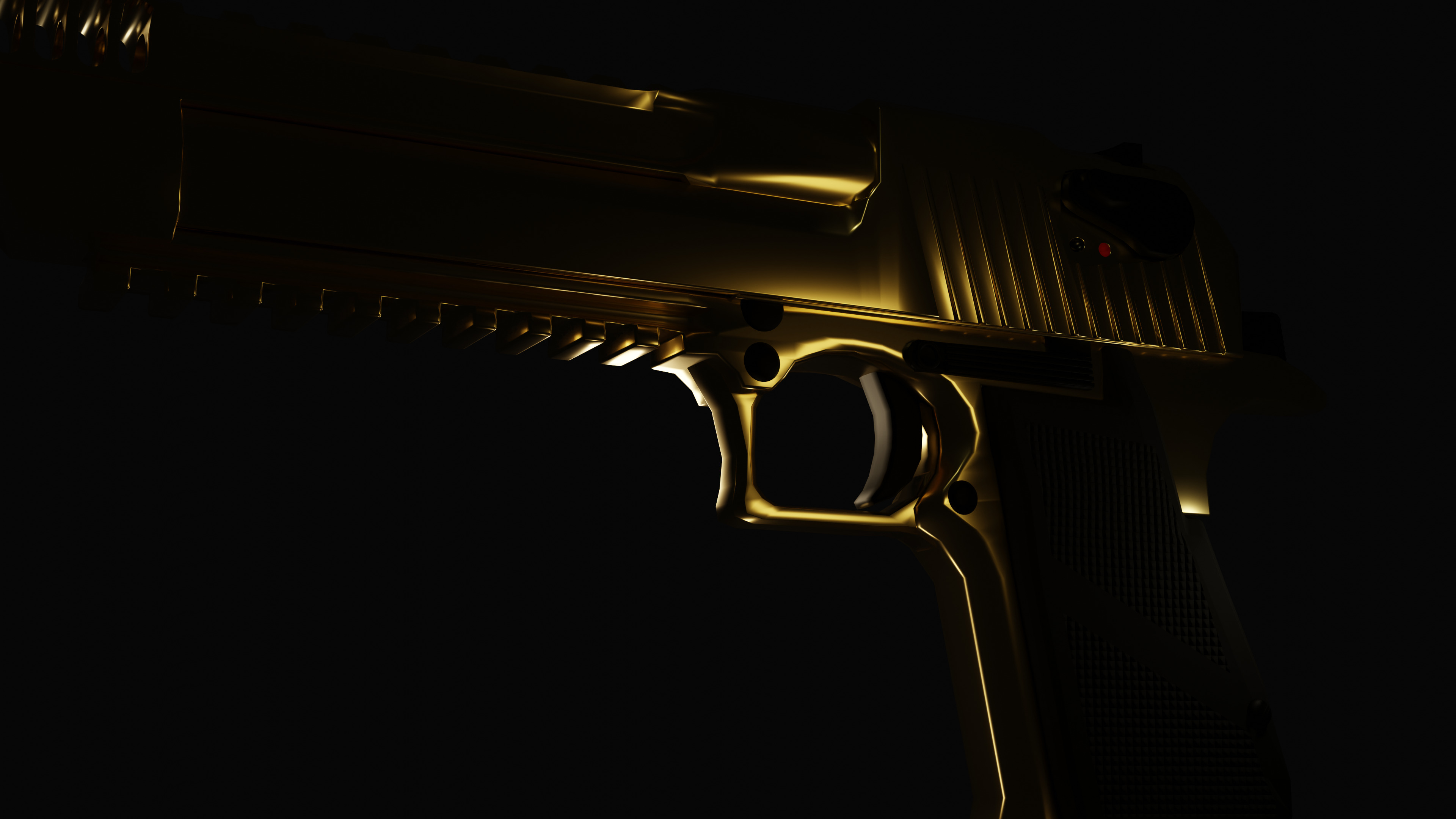 Desert Eagle Low-poly 3D model_5