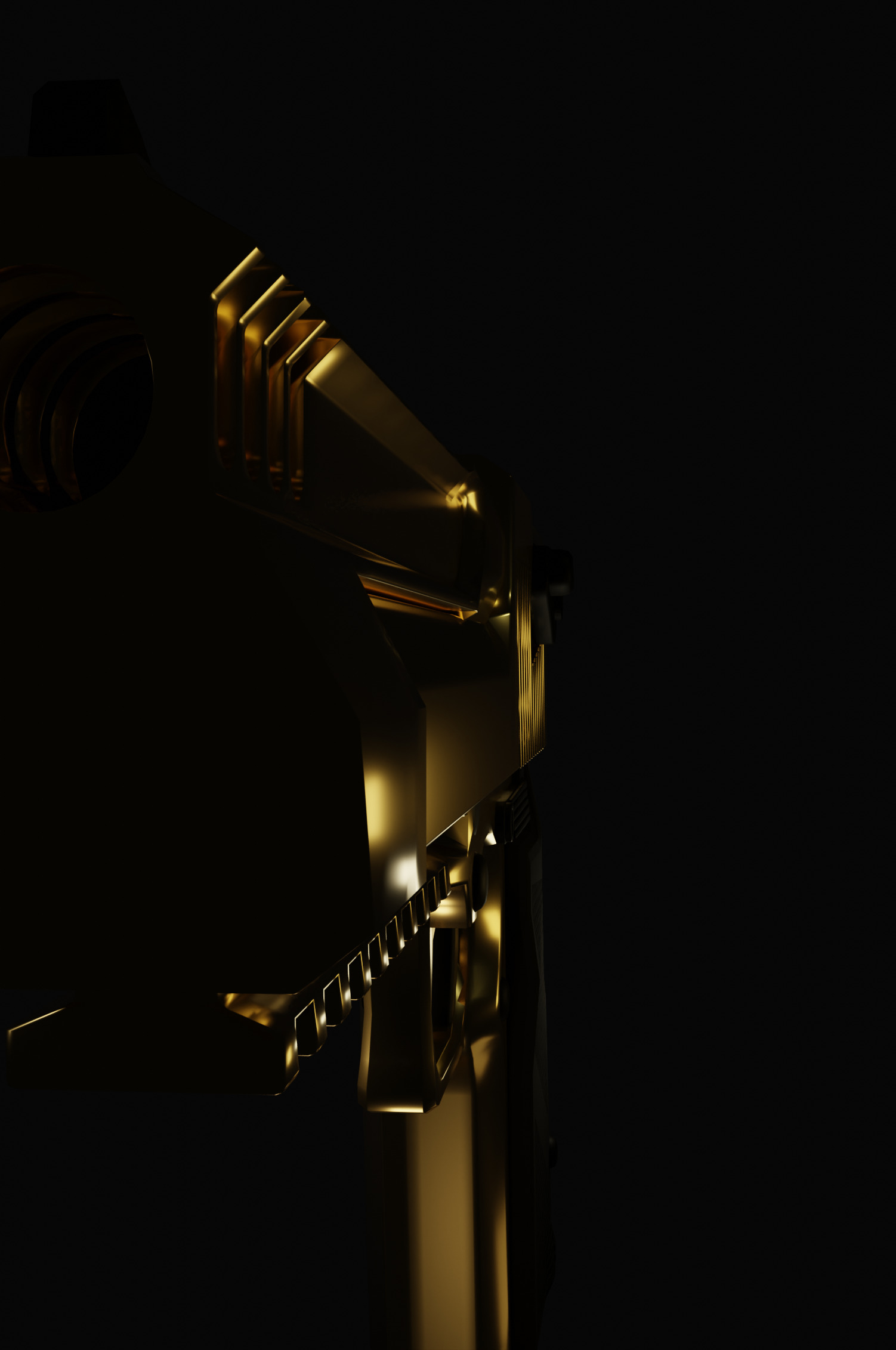 Desert Eagle Low-poly 3D model_7