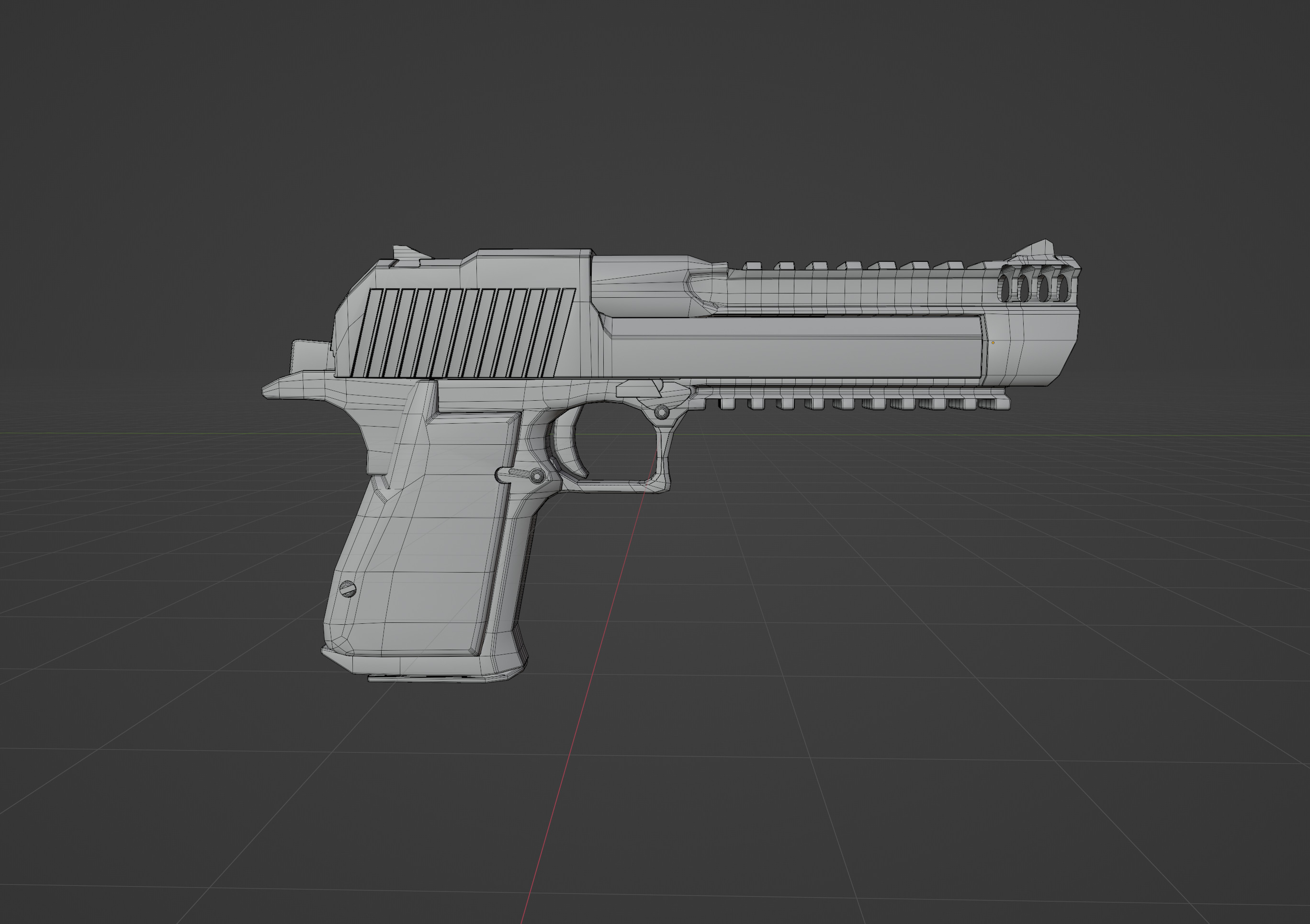 Desert Eagle Low-poly 3D model_13