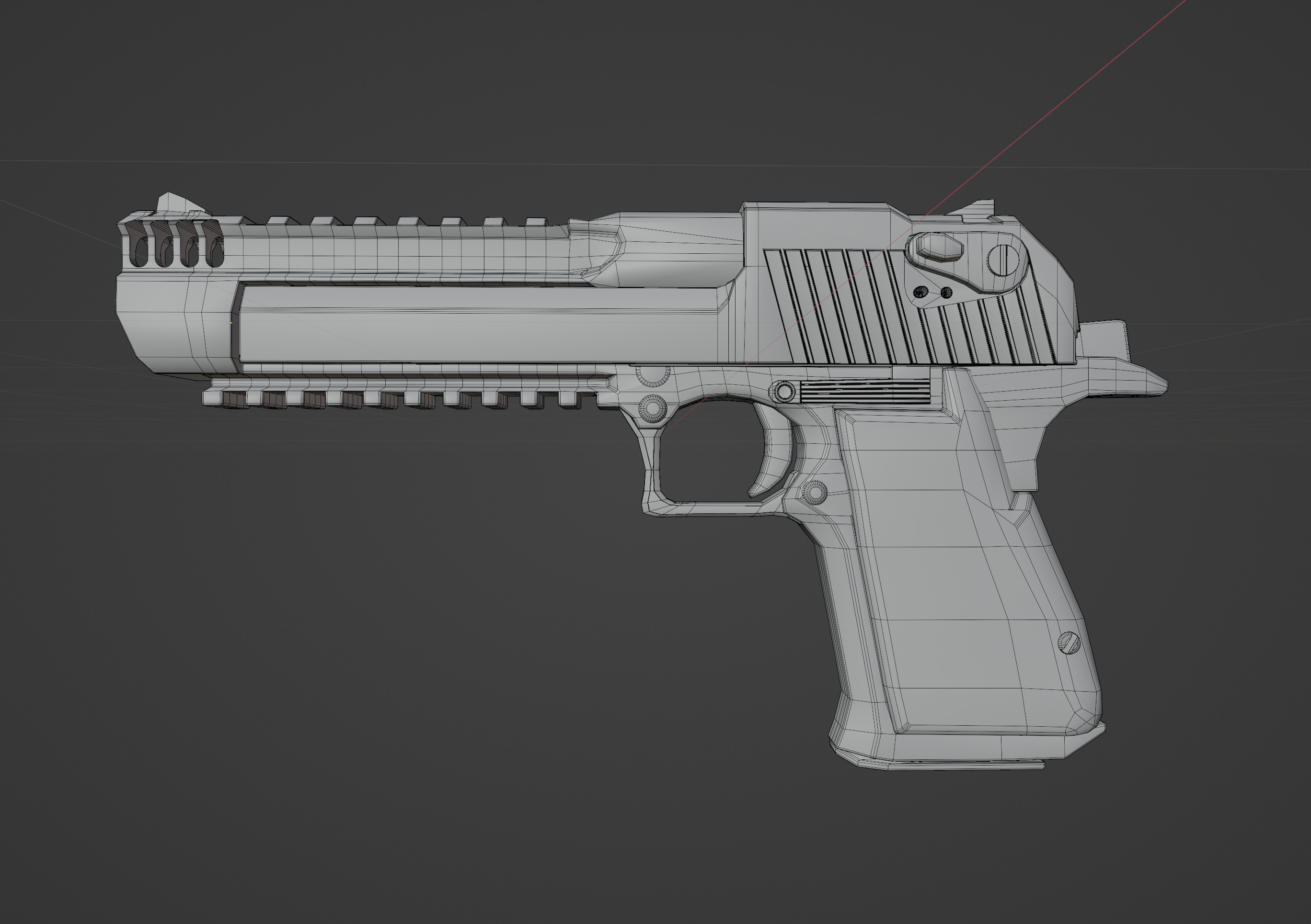 Desert Eagle Low-poly 3D model_12