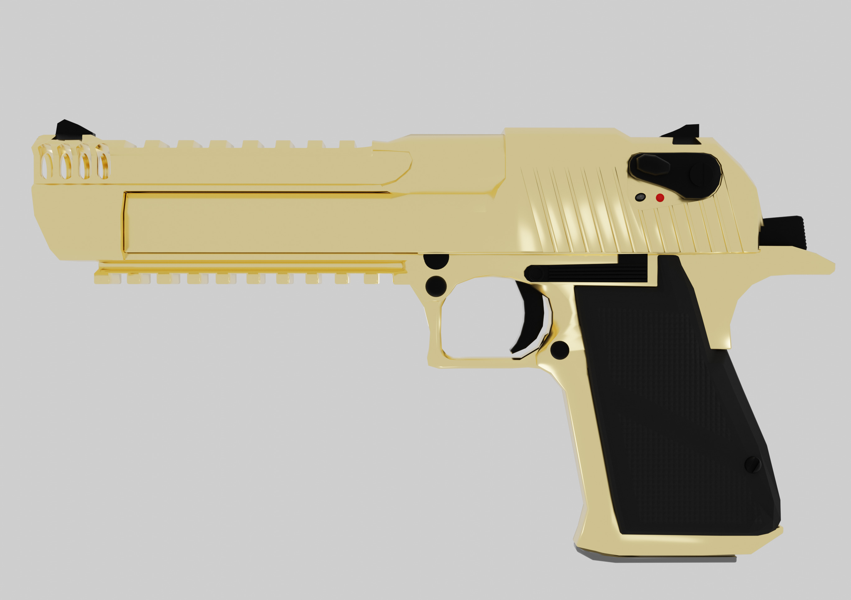 Desert Eagle Low-poly 3D model_3