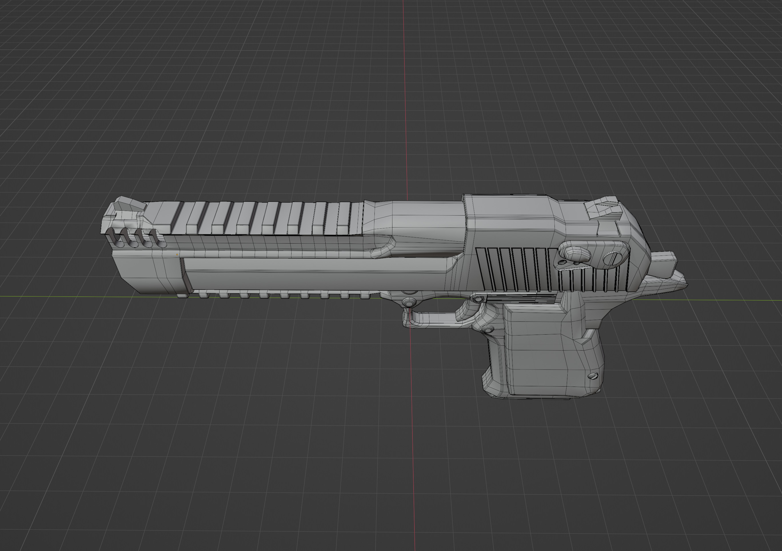 Desert Eagle Low-poly 3D model_14