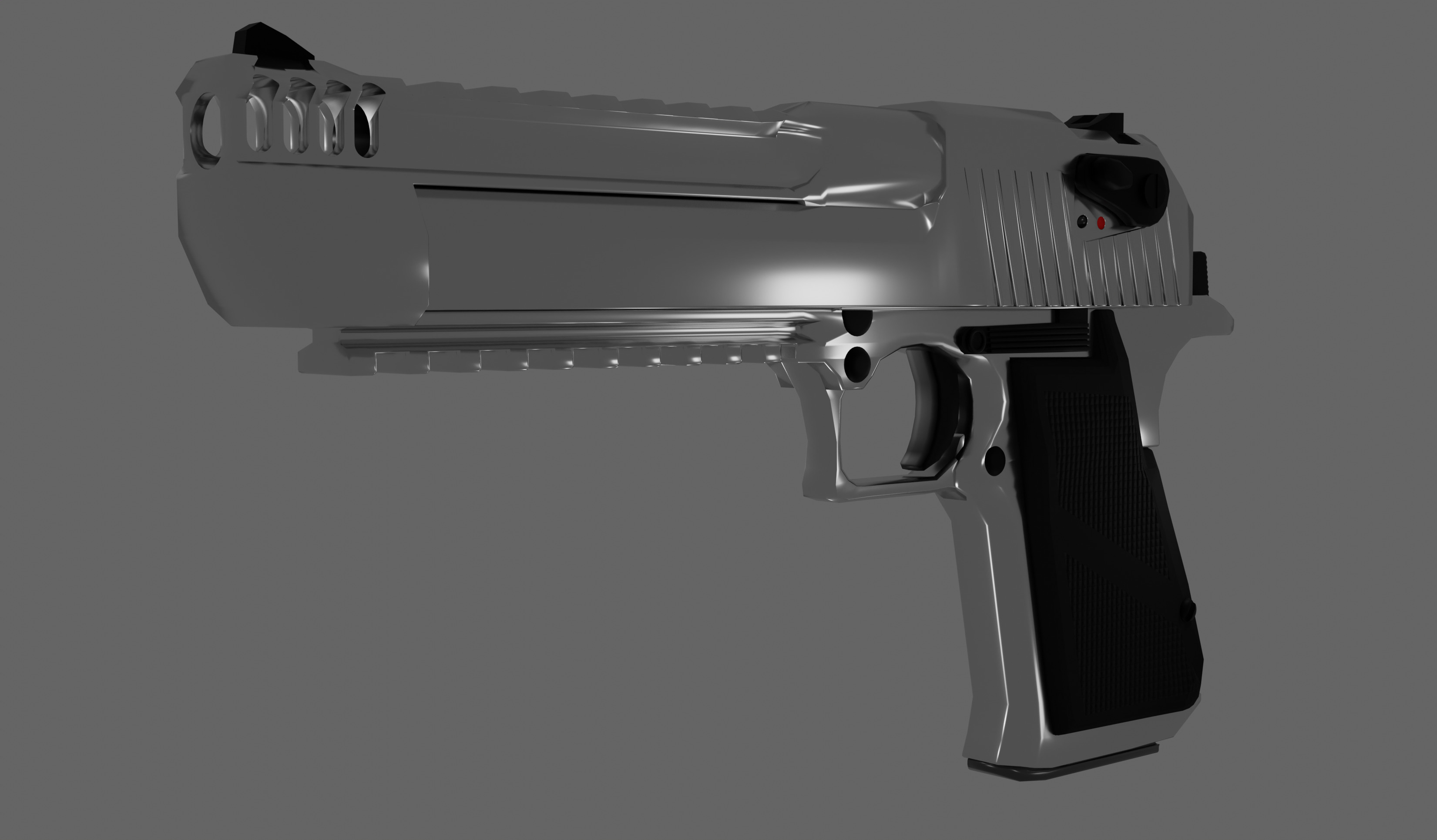 Desert Eagle Low-poly 3D model_9