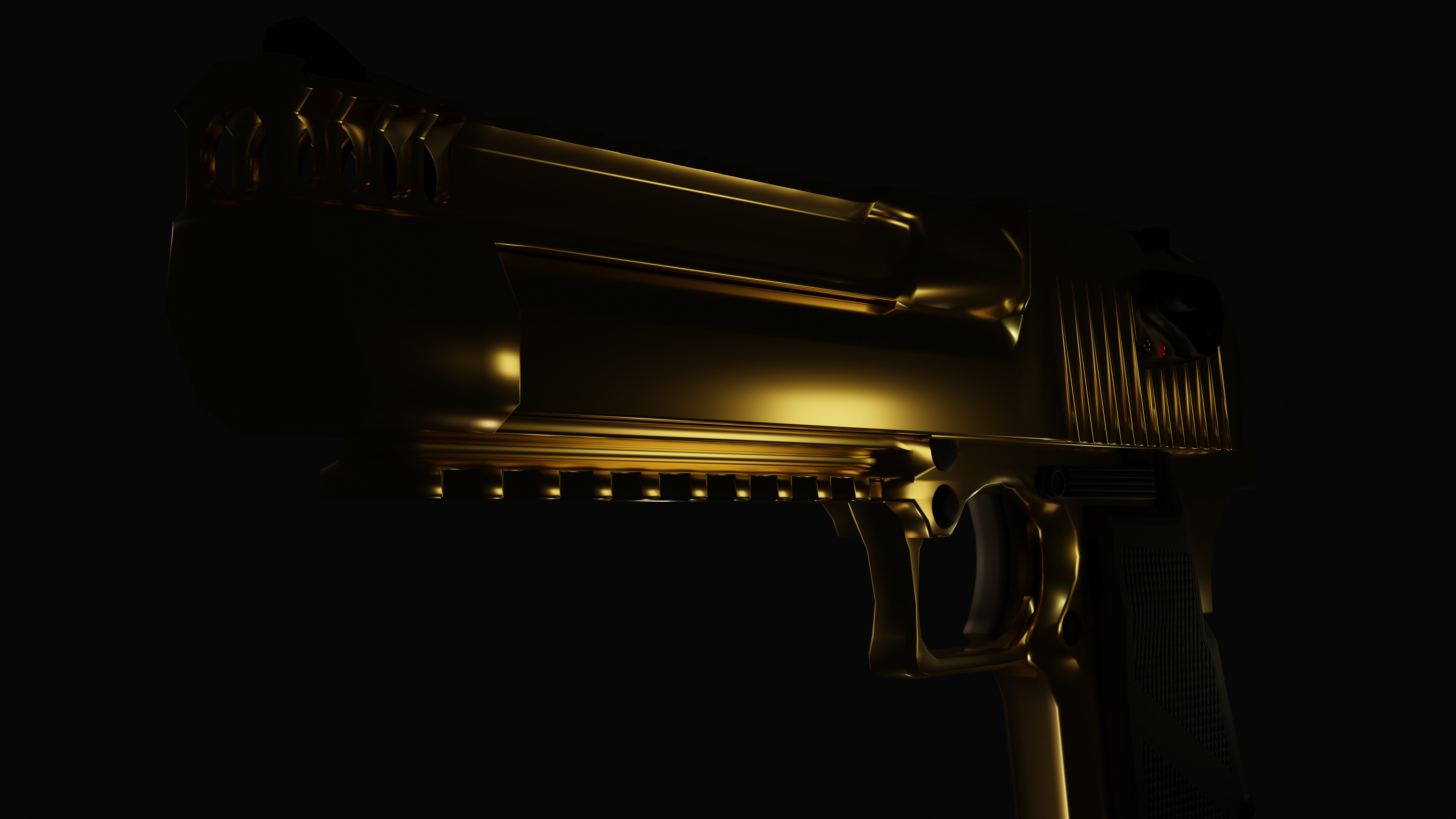 Desert Eagle Low-poly 3D model_4