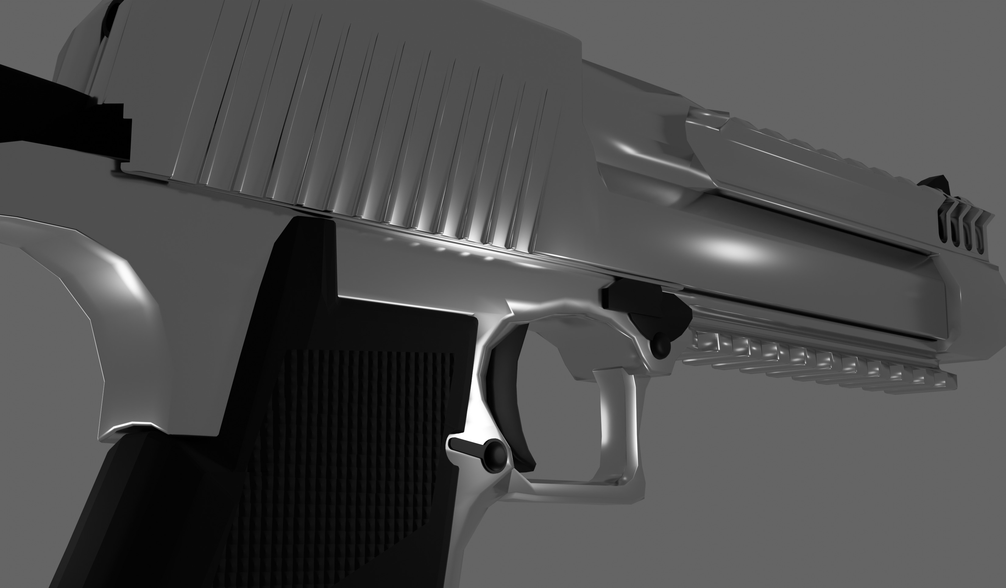 Desert Eagle Low-poly 3D model_10