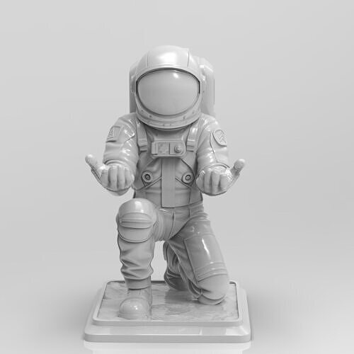 Kneeling Astronaut Pen Holder