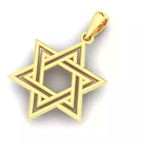 Star David Pendant 3dm and stl file