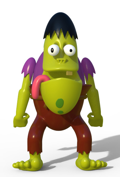 GRUBBER FROM THE GANGREEN GANG - PARTS AND COMPLETE 3D print model_1