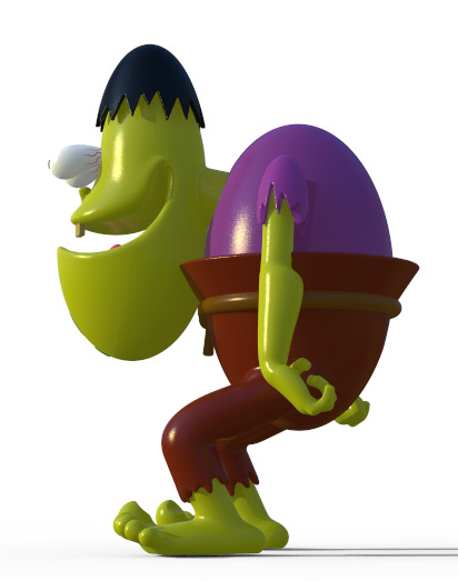 GRUBBER FROM THE GANGREEN GANG - PARTS AND COMPLETE 3D print model_4