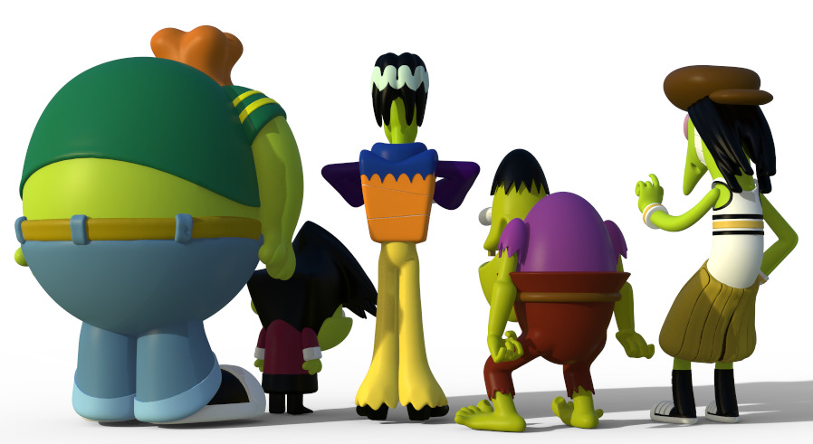 GRUBBER FROM THE GANGREEN GANG - PARTS AND COMPLETE 3D print model_12