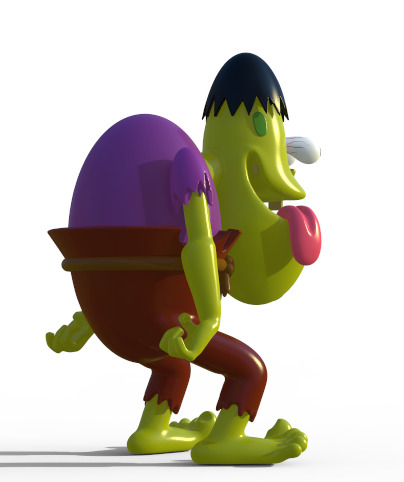 GRUBBER FROM THE GANGREEN GANG - PARTS AND COMPLETE 3D print model_3