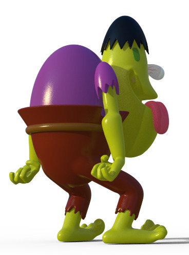 GRUBBER FROM THE GANGREEN GANG - PARTS AND COMPLETE 3D print model_5