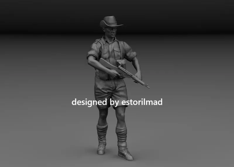 WW2 AUSTRALIAN SOLDIER ANZAC TOBRUK V2 3D print model
