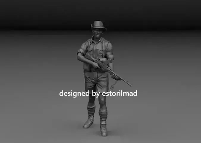 WW2 AUSTRALIAN SOLDIER ANZAC TOBRUK V1