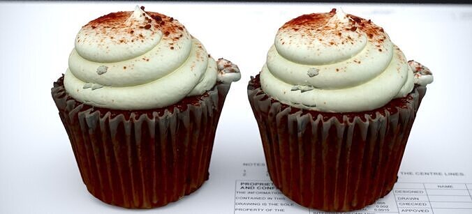 RED VELVET CUP CAKE 2024 3D model 2