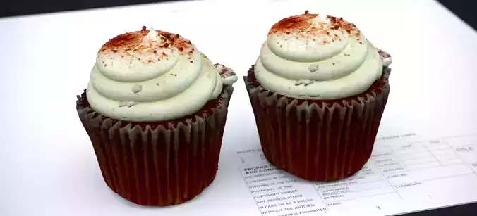 RED VELVET CUP CAKE 2024 3D model
