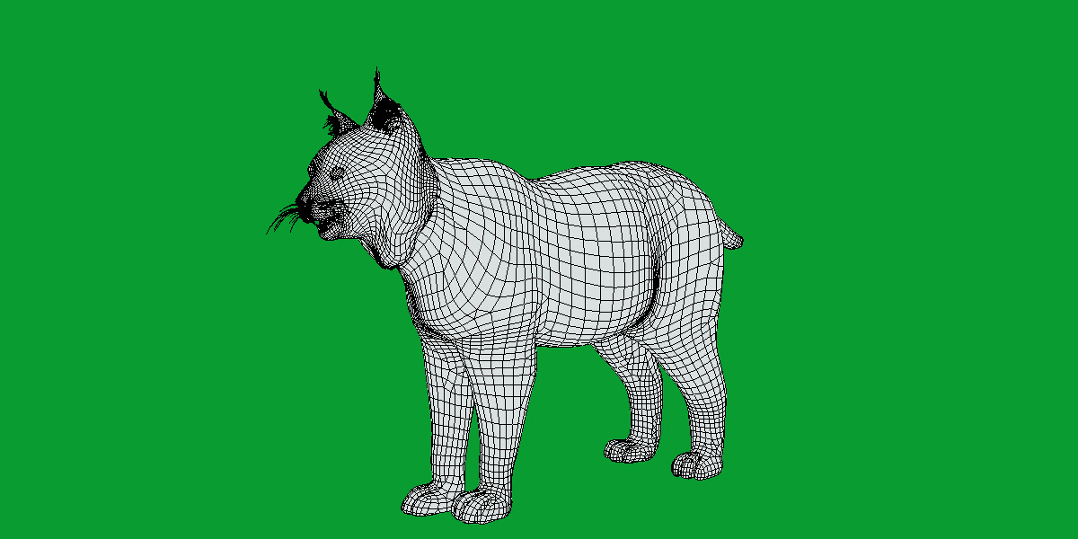 Northern Eurasian Lynx Low-poly 3D model_33