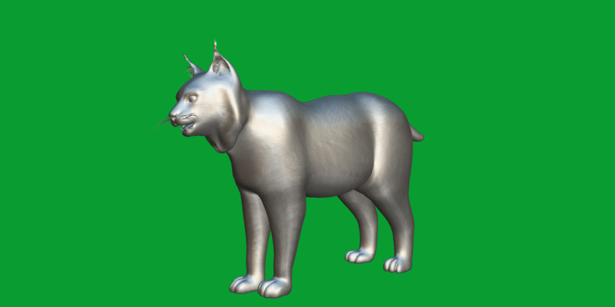 Northern Eurasian Lynx Low-poly 3D model_30